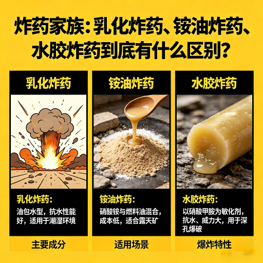 娄底炸药家族：乳化炸药、铵油炸药、水胶炸药到底有什么区别？